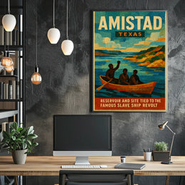 Amistad Reservoir And Historic Revolt Poster