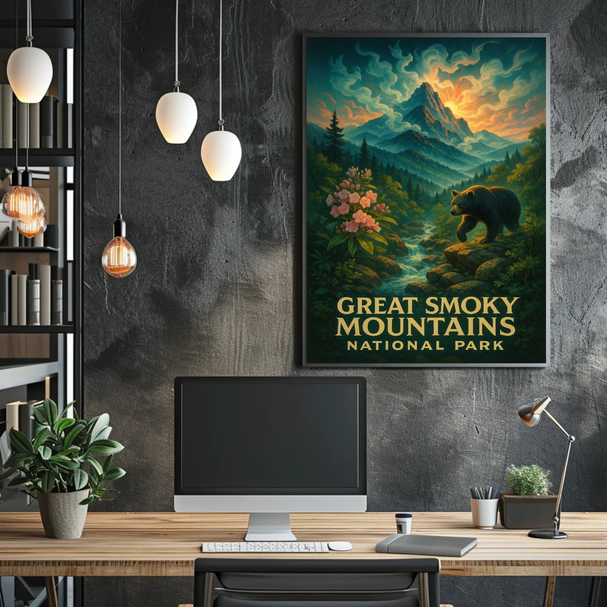 Great Smoky Mountains Scenic Poster Wall Art