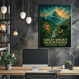 Great Smoky Mountains Scenic Poster Wall Art
