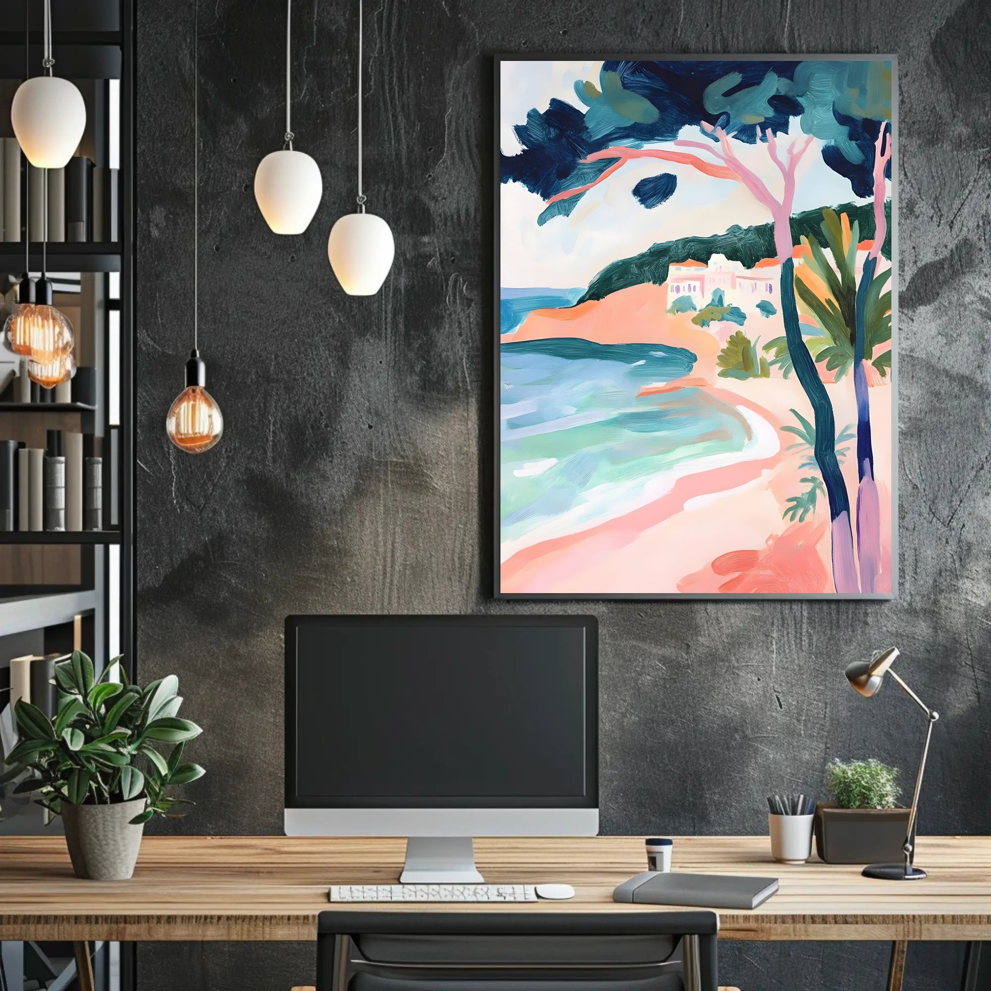 Coastal Serenity Poster Minimalist Beach Wall Art