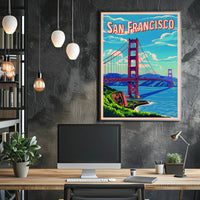 San Francisco Bridge Art Poster
