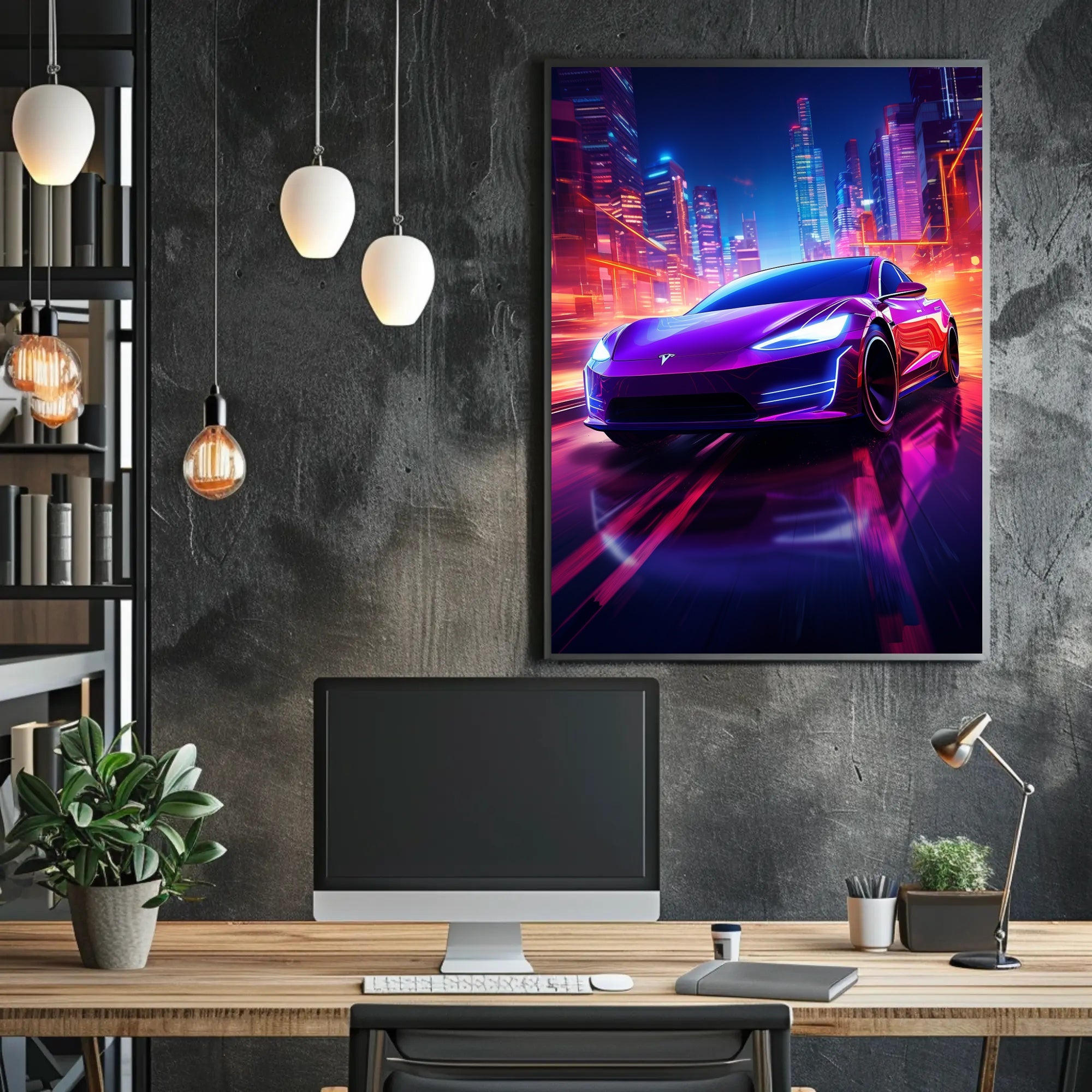 Futuristic Urban Drive Poster PosterGoat