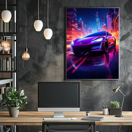 Futuristic Urban Drive Poster PosterGoat