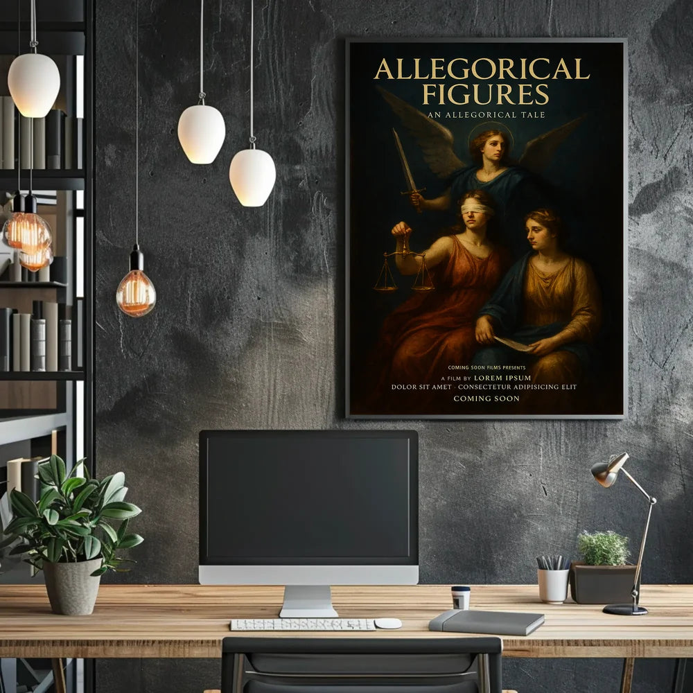 Allegorical Figures: A Fusion of Classical and Modern Poster