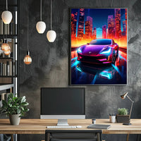 Futuristic Electric Elegance Poster PosterGoat