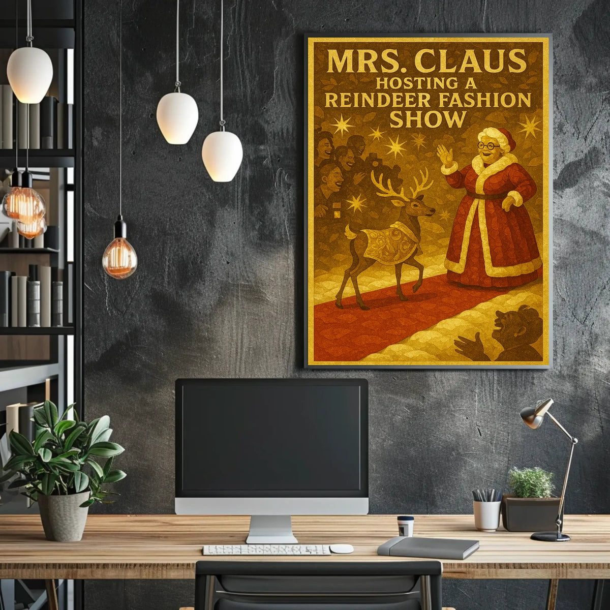 Mrs. Claus Hosts a Reindeer Fashion Show Poster