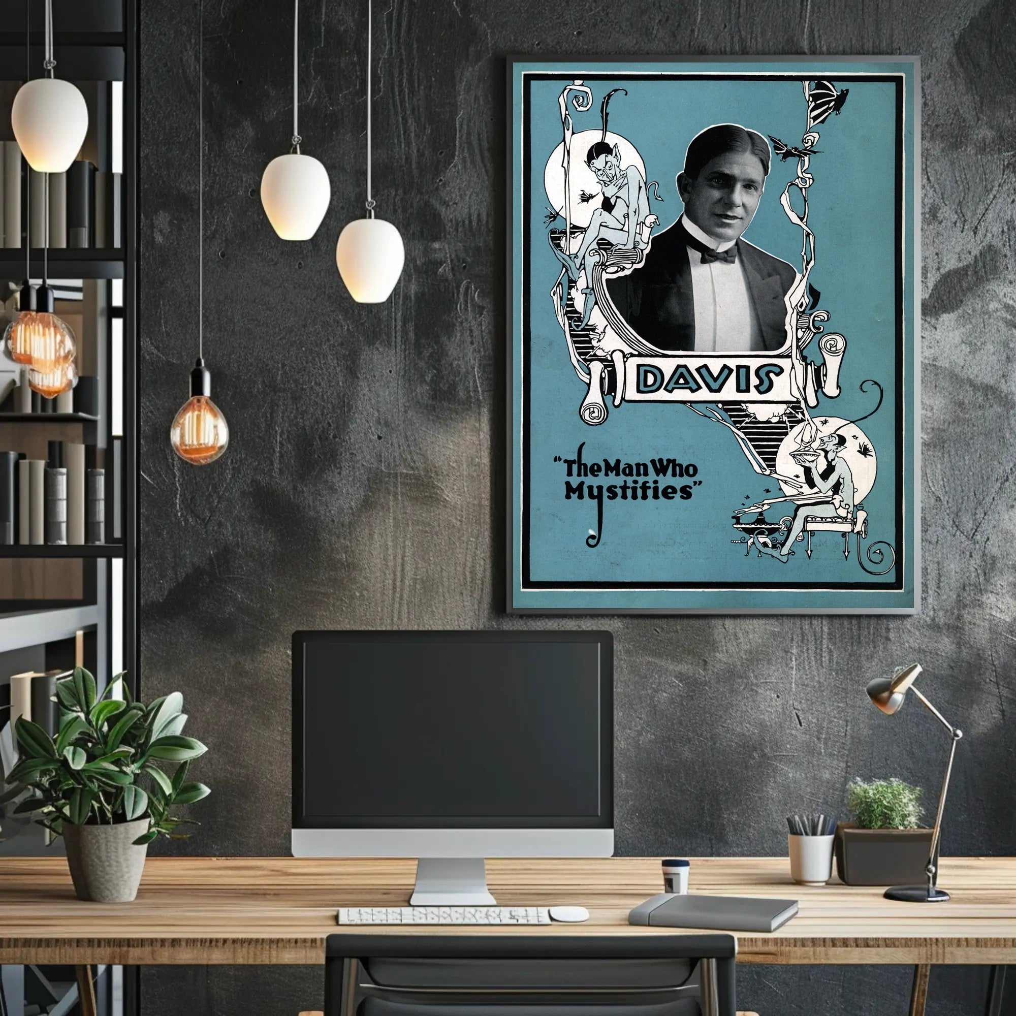 Vintage Magic Performer Art Nouveau Design Poster