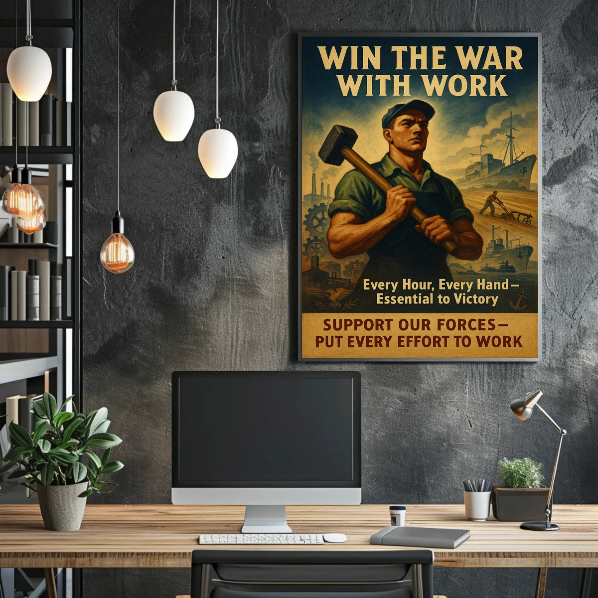 Win the War with Work Poster