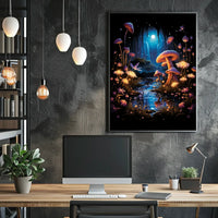 Enchanted Moonlit Garden Poster