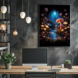 Enchanted Moonlit Garden Poster
