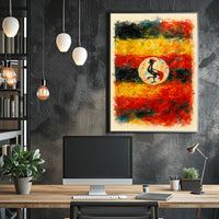 Vibrant Uganda Colors Wanderlust Decor Lovers Travel Inspired African Scenery Art Poster