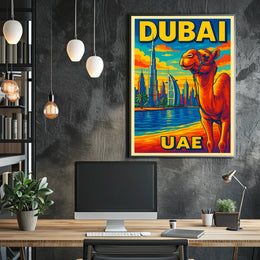 Dubai Vibrant Cityscape Poster