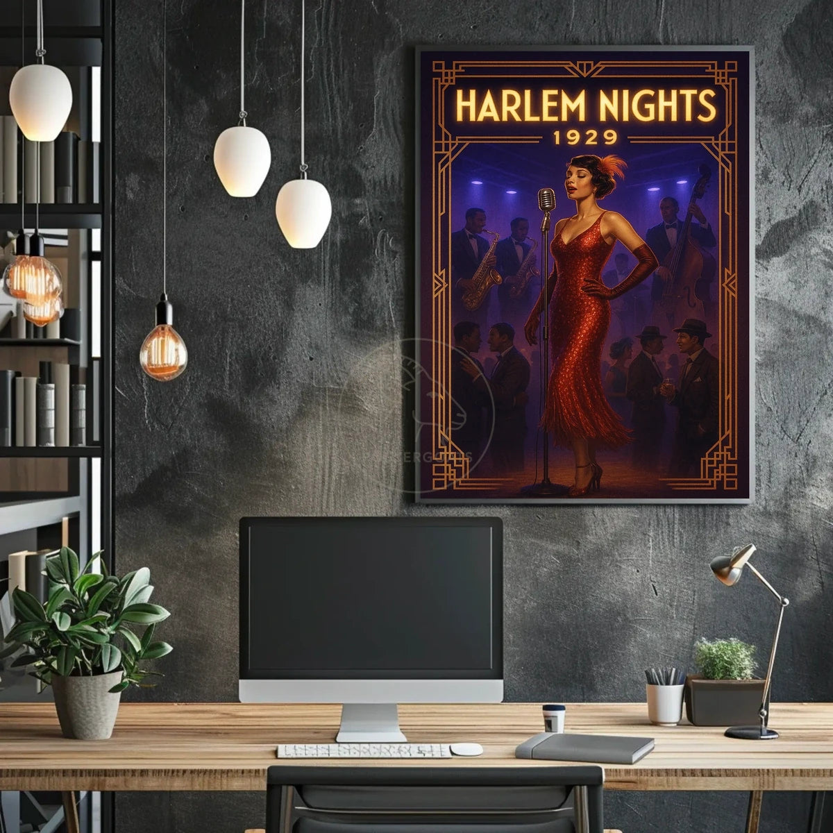Harlem Nights Jazz Club 1929 Cultural or Heritage Poster