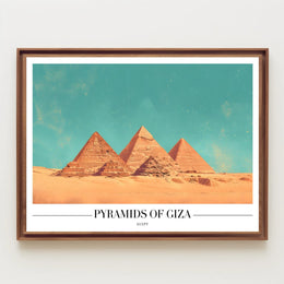 Giza Pyramids Adventure Travel Poster