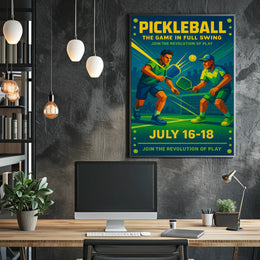 Pickleball The Game in Full Swing Poster