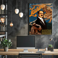 Vintage Magician Laurant Drama Poster - Historical or Cultural Poster