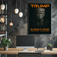 Donald Trump 45th President of the United States Techno Schematic Poster