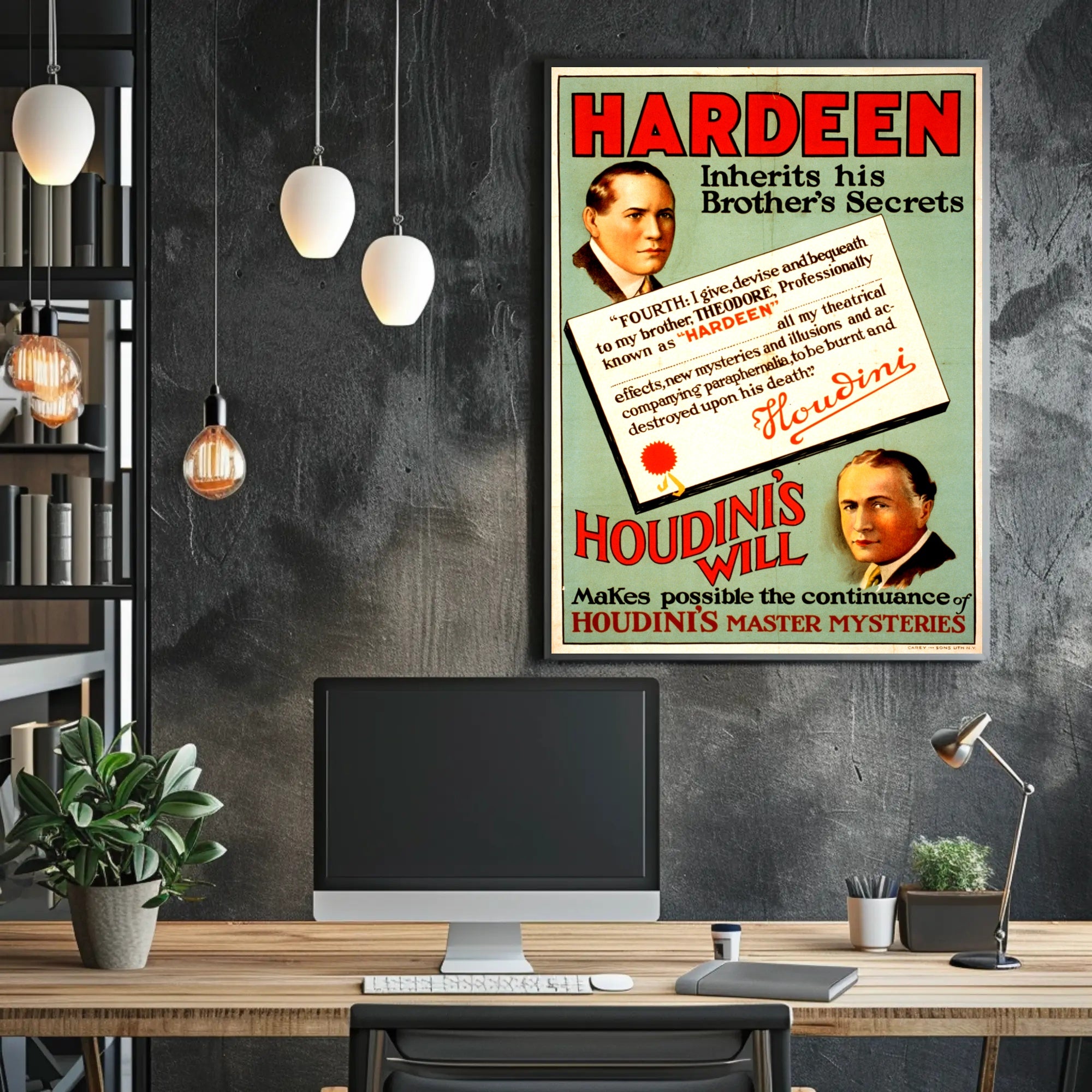 Hardeen Magic Legacy Vintage Cultural or Heritage Poster