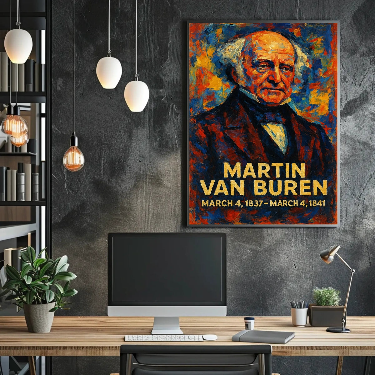 Martin Van Buren 8th President of the United States Glitch Hop Art Poster