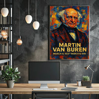 Martin Van Buren 8th President of the United States Glitch Hop Art Poster