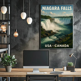 Niagara Falls Travel Photorealism Serenity Poster