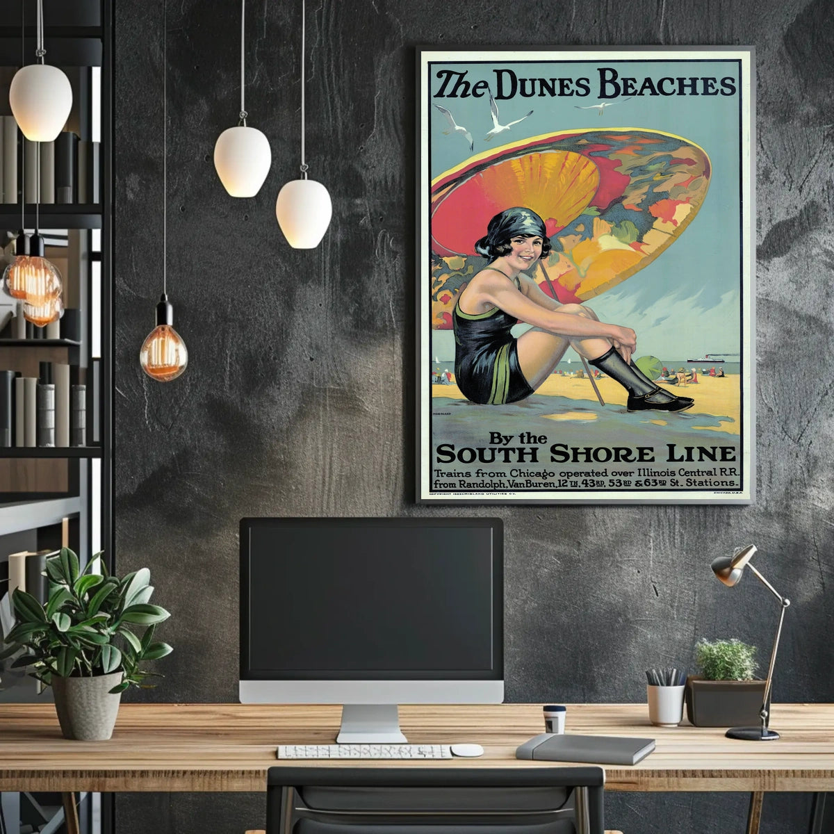 The Dunes Beaches South Shore Line Poster