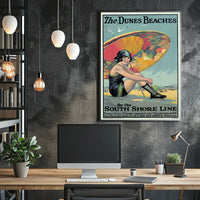 The Dunes Beaches South Shore Line Poster