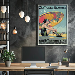 The Dunes Beaches South Shore Line Poster
