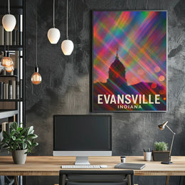 Evansville Indiana Scenic Travel Realism Poster