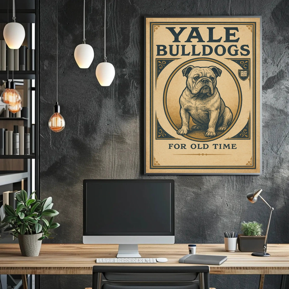 Yale Bulldogs For Old Time Poster