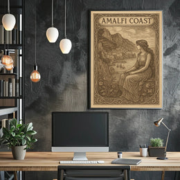 Amalfi Coast A Timeless View Poster Coastal Wall Art