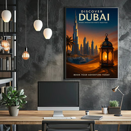 Discover Dubai A Fusion of Innovation and Tradition Description Poster