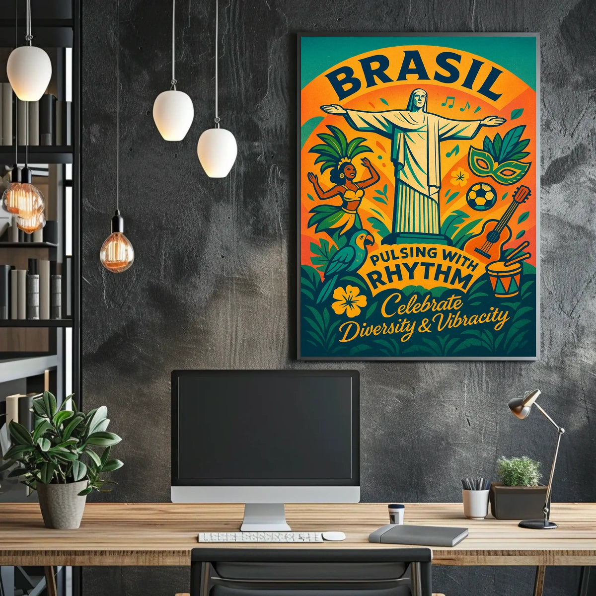 Brazil Pulsing with Rhythm Poster