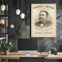 Chester A Arthur 21st President Sketch Poster Art Print PosterGoat