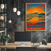 Nairobi, Kenya Vibrant Landscape Poster