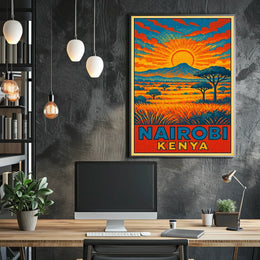 Nairobi, Kenya Vibrant Landscape Poster