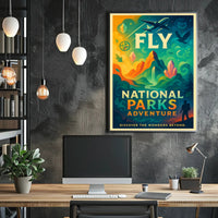 National Parks Adventure Poster Travel Wall Art