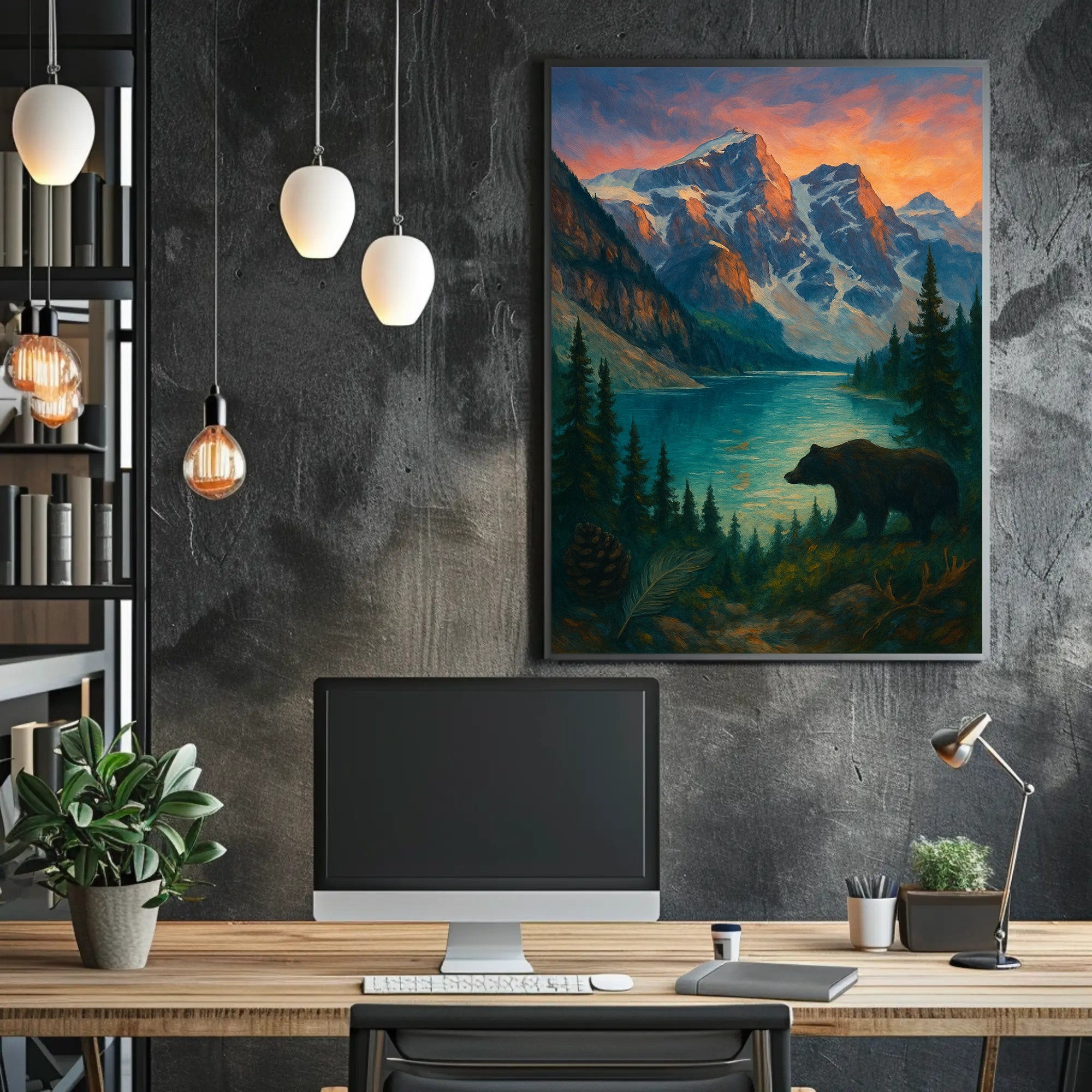 Mountain Wilderness At Sunset Poster