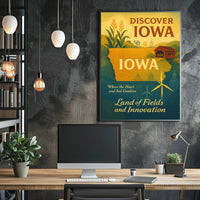Iowa's Heartfelt Harmony: Nostalgic Travel Poster