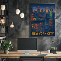 New York City Nightscape Poster
