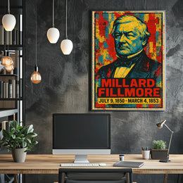 Millard Fillmore 13th President of the United States Street Art Mashup Poster