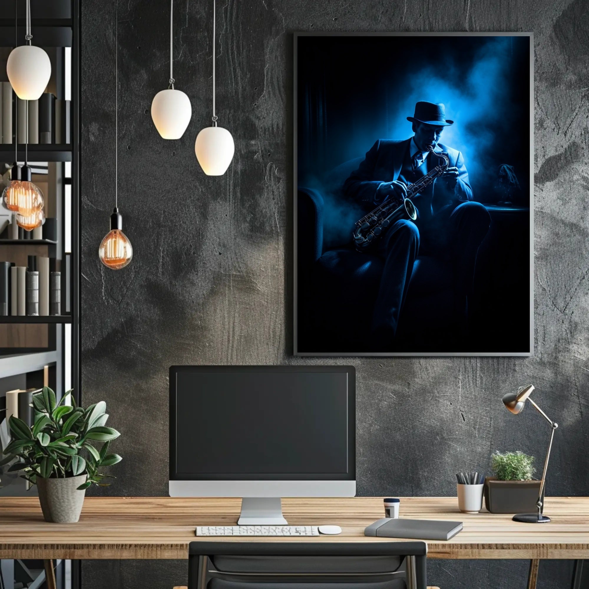 Saxophone in the Shadows Poster