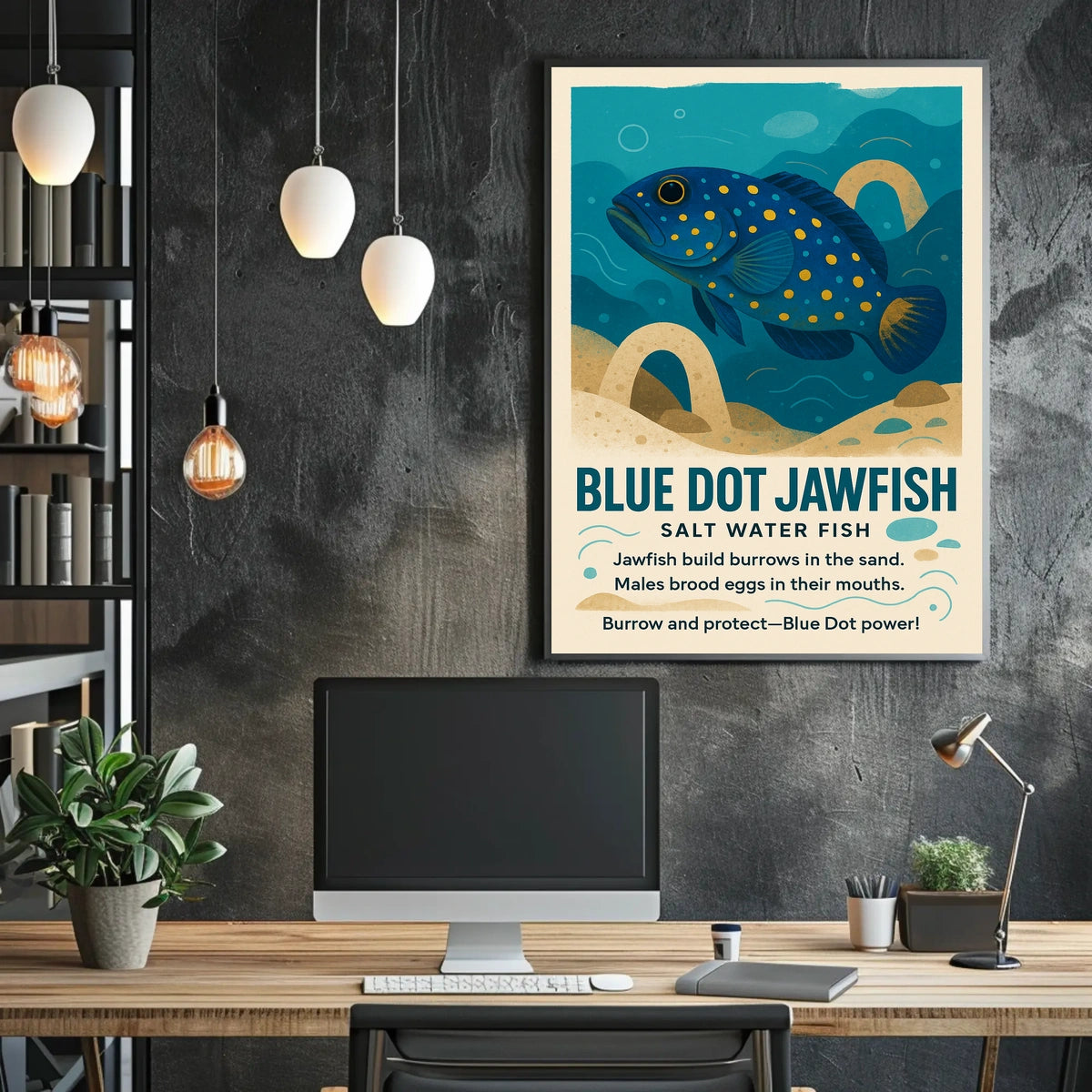 Blue Dot Jawfish Poster