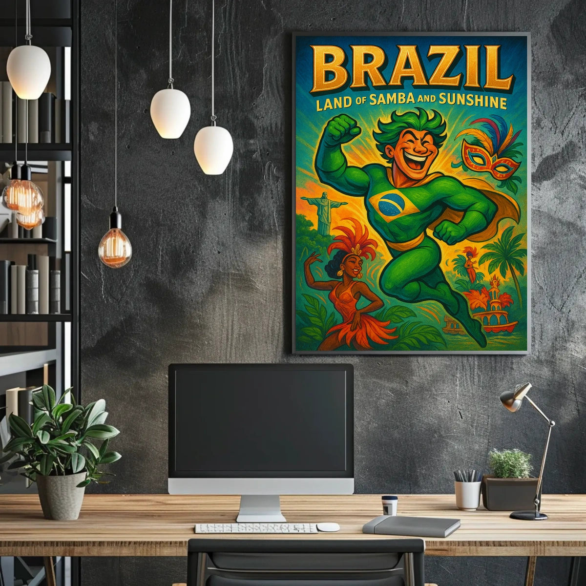 Brazil Land of Samba and Sunshine Poster