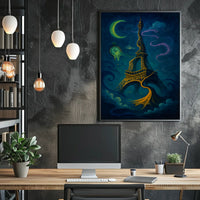 Surreal Parisian Dreamscape Poster