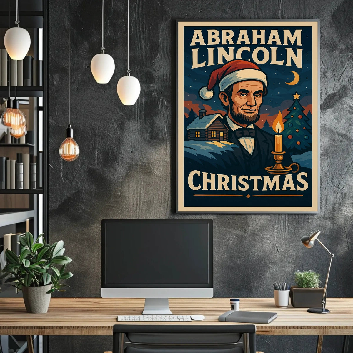 Abraham Lincoln Christmas Cheer Poster