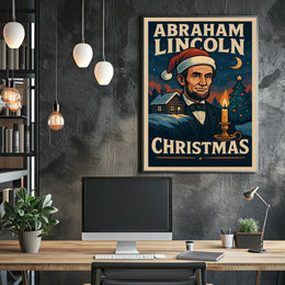 Abraham Lincoln Christmas Cheer Poster