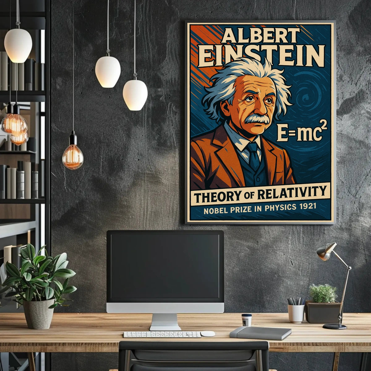 Albert Einstein Relativity Vintage Inspirational Poster