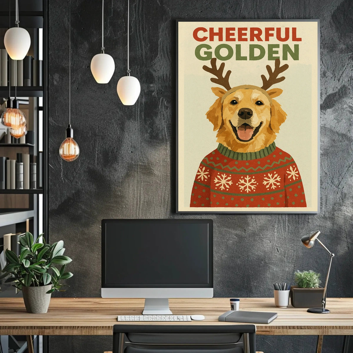 Cheerful Golden Poster