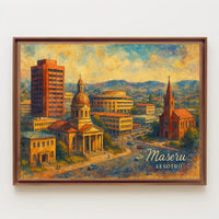 Maseru Cityscape Travel Minimalist Poster
